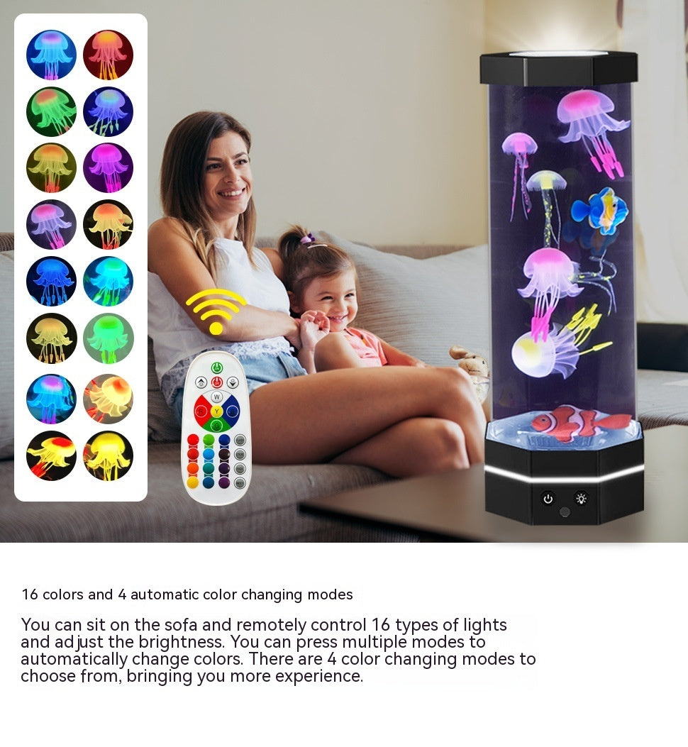 17-Color Changing Jellyfish Lava Lamp with Remote Control