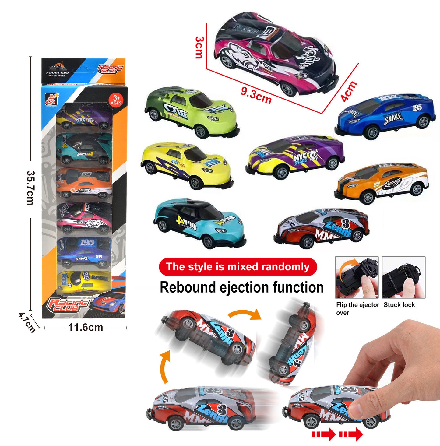 4WD Flip Stunt Alloy Racing Car Toy
