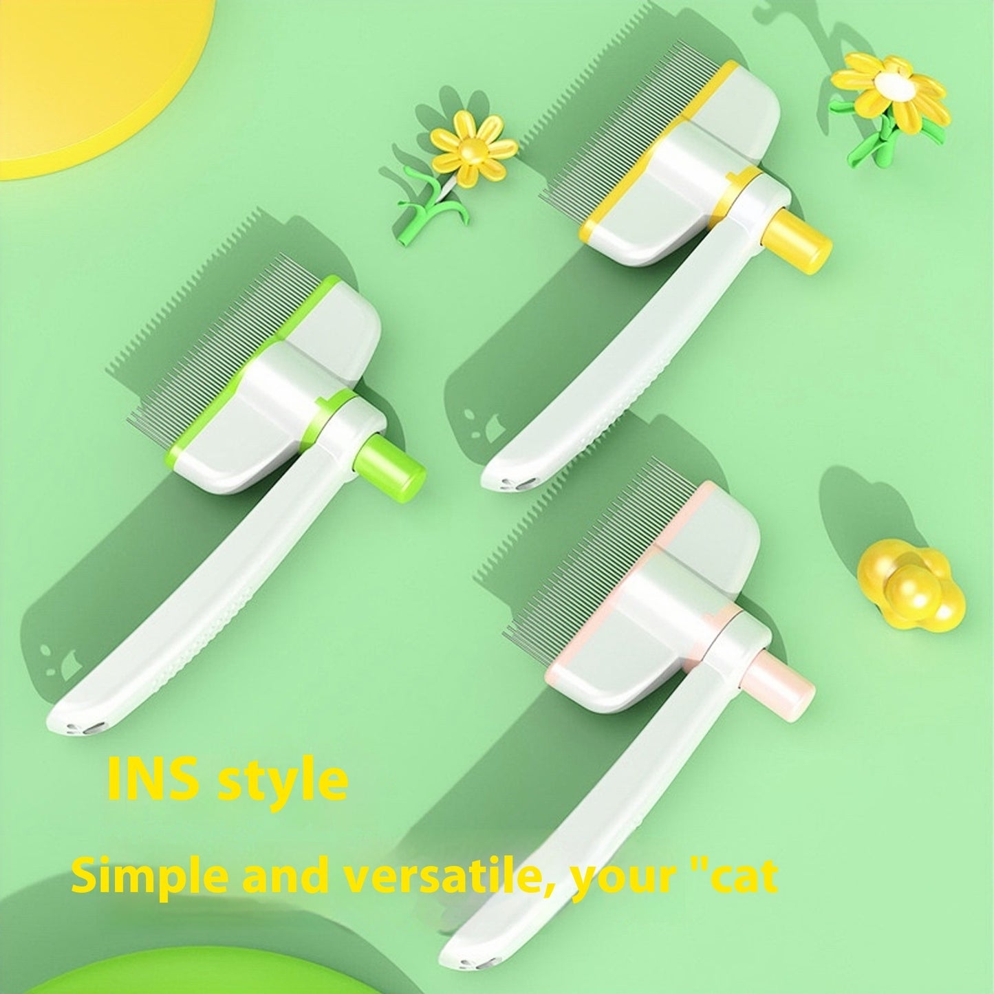 Self-Cleaning Pet Grooming Comb – For Cats & Dogs