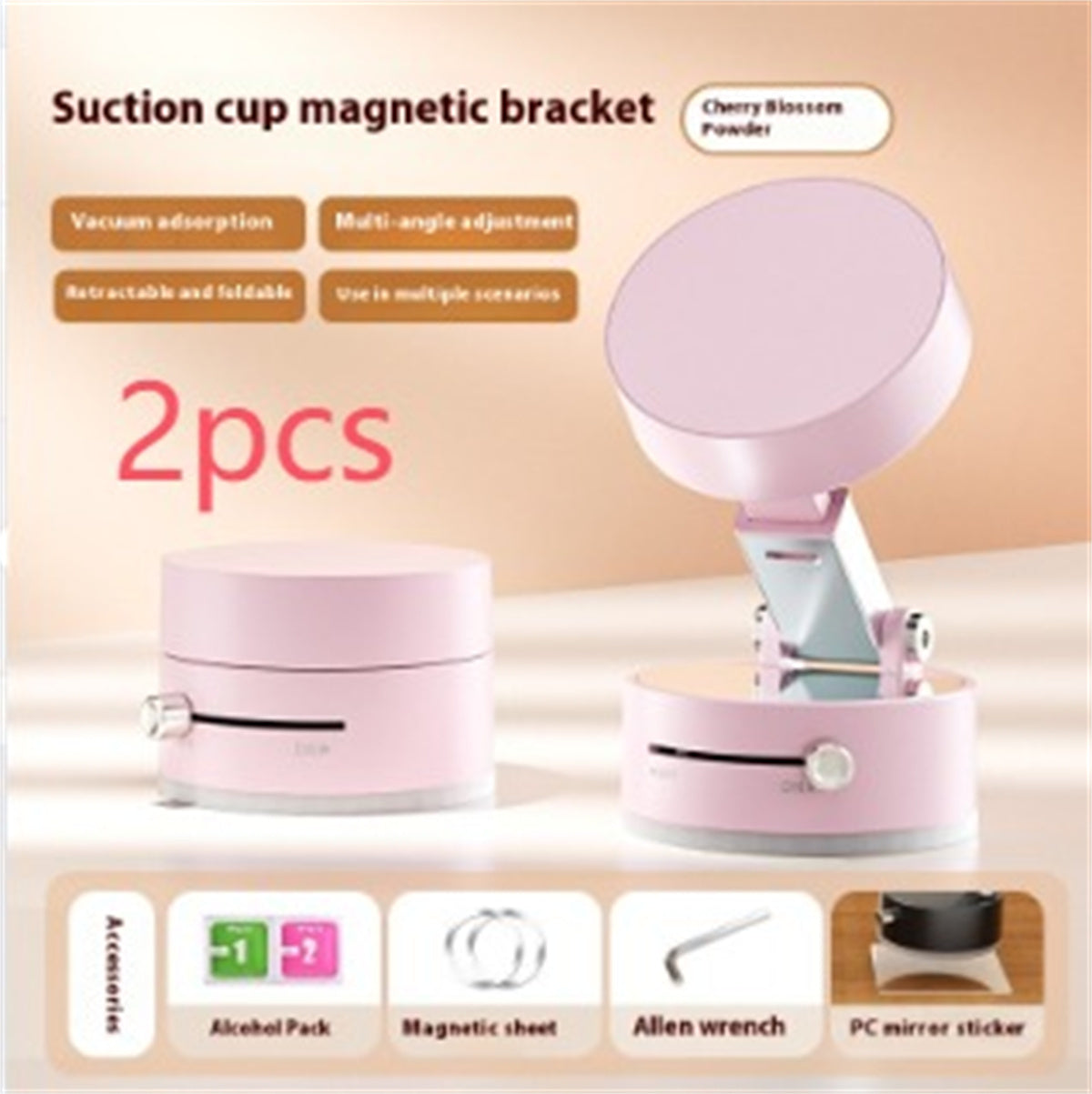 Foldable Magnetic Car Phone Mount – 360° Vacuum Suction with Hands-Free Navigation