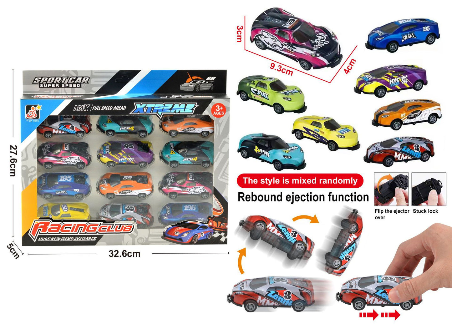 4WD Flip Stunt Alloy Racing Car Toy