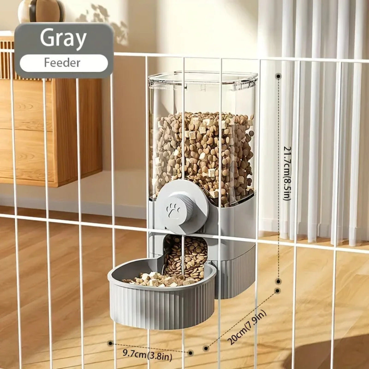 1.2L Automatic Hanging Pet Feeder Bowl – Food Dispenser for Small Dogs, Cats & Rabbits