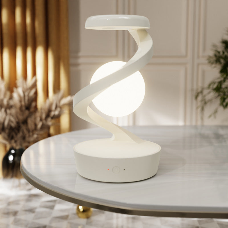 Rotating Moon Desk Lamp – Wireless Phone Charger & Touch Sensor Night Light