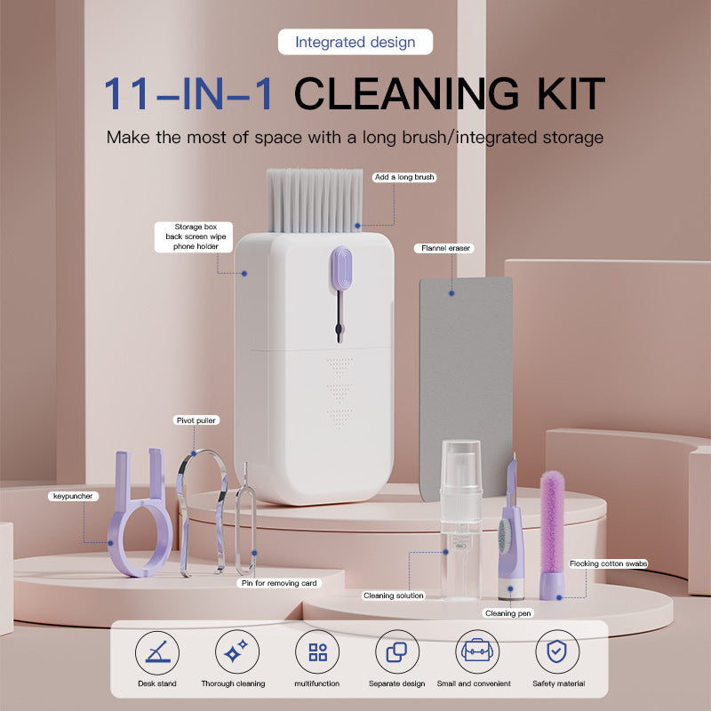 11-in-1 Tech Cleaning Kit – Compact Gadget Cleaning Tool Set