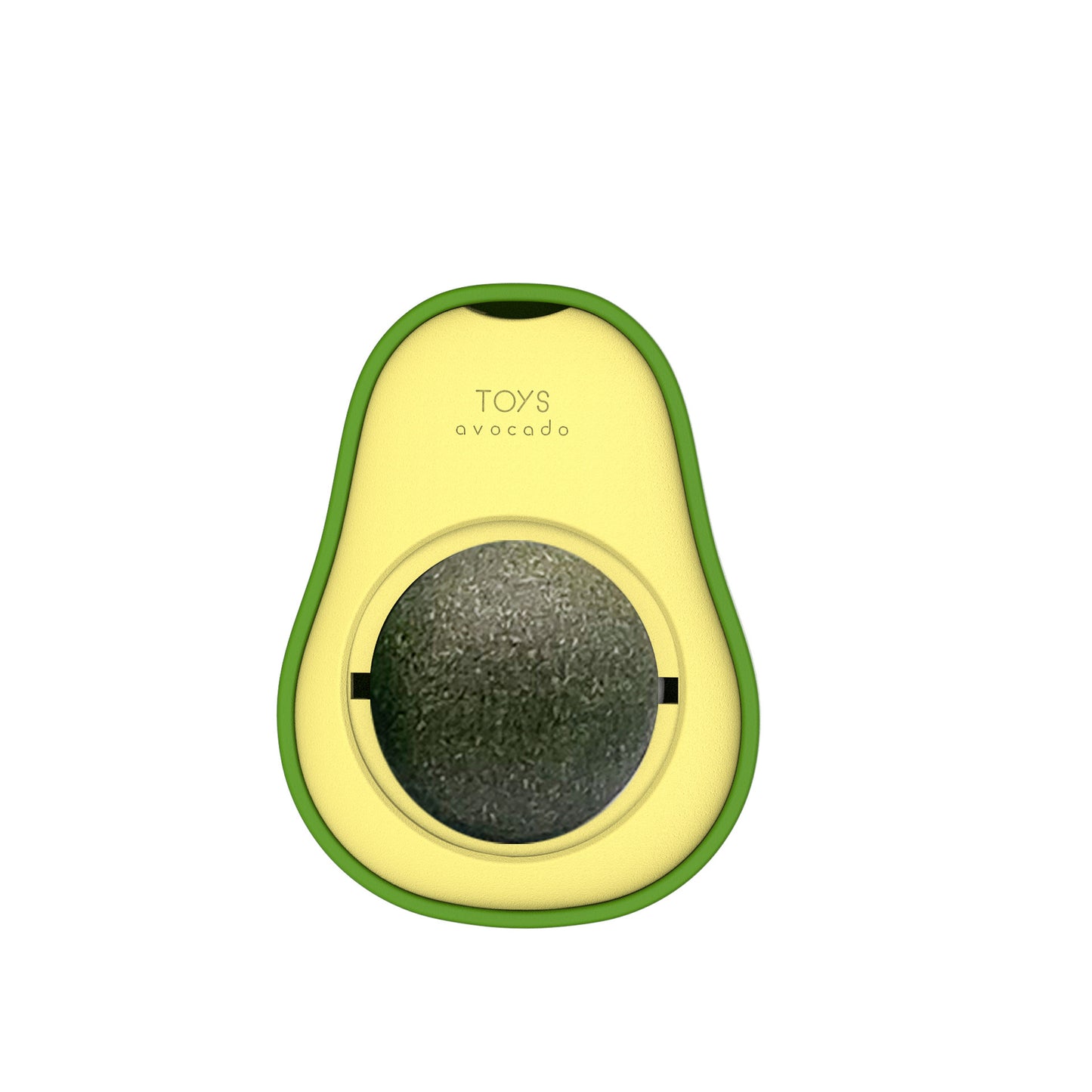 Avocado-shaped toy with 'TOYS avocado' branding on a white background