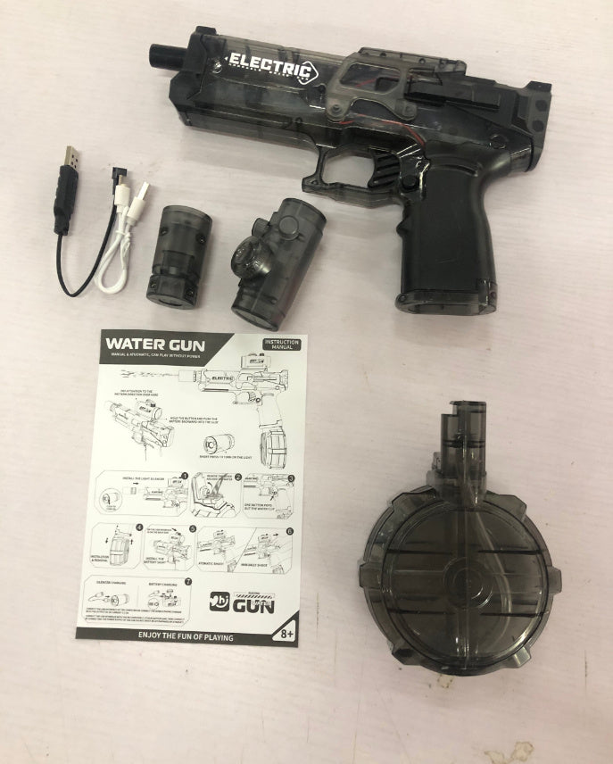 Fire Rat Electric Water Pistol – USB‑Rechargeable LED Spray Gun