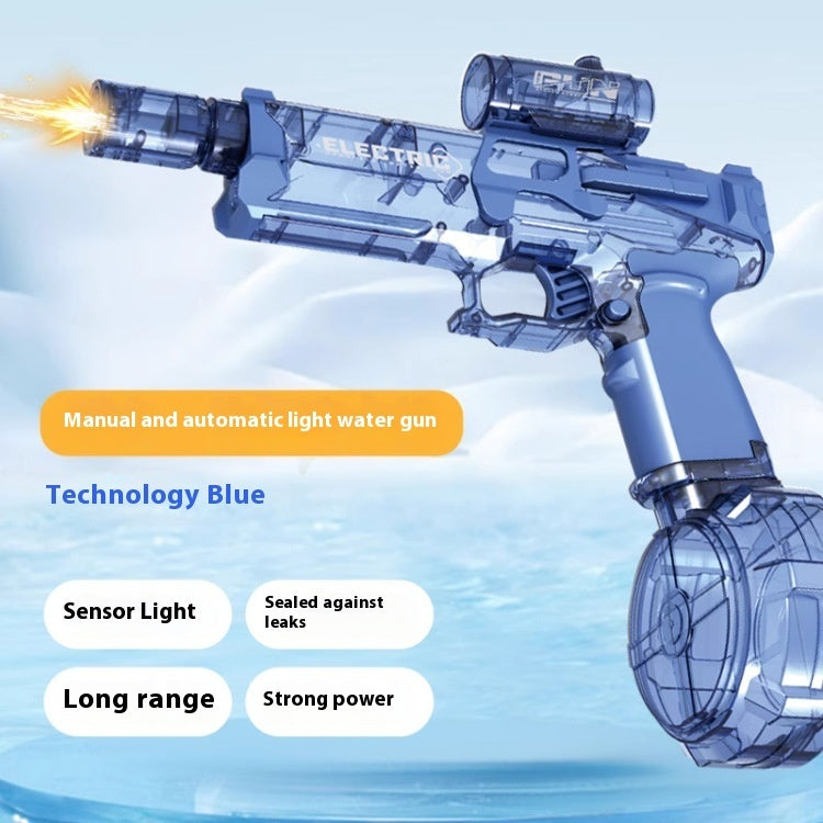 Fire Rat Electric Water Pistol – USB‑Rechargeable LED Spray Gun
