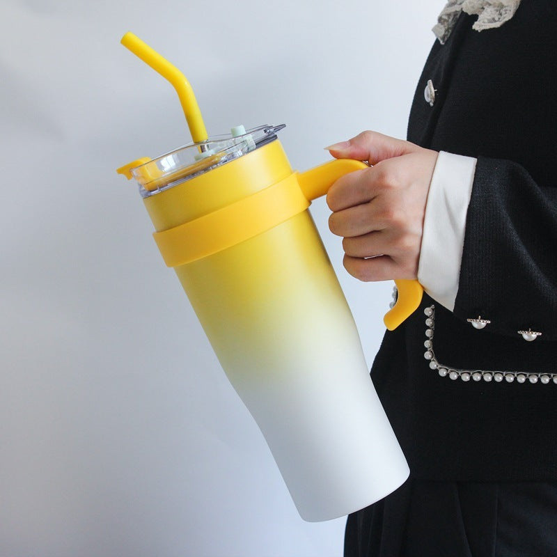 Stainless Steel Insulated Travel Mug – Large Capacity with Handle