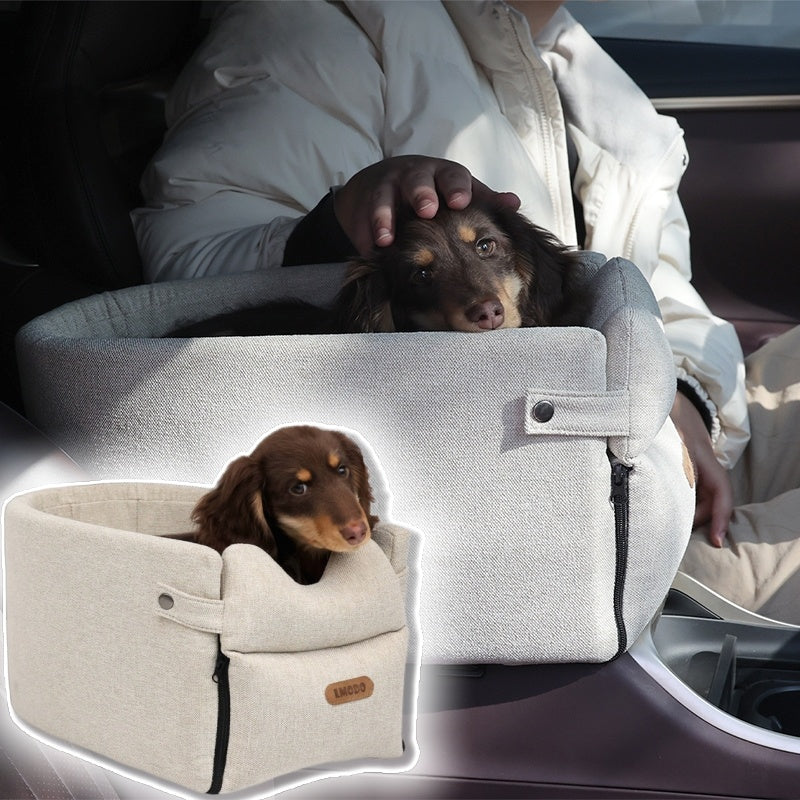 Car Dog Seat Bed – Portable Pet Carrier for Small Dogs & Cats