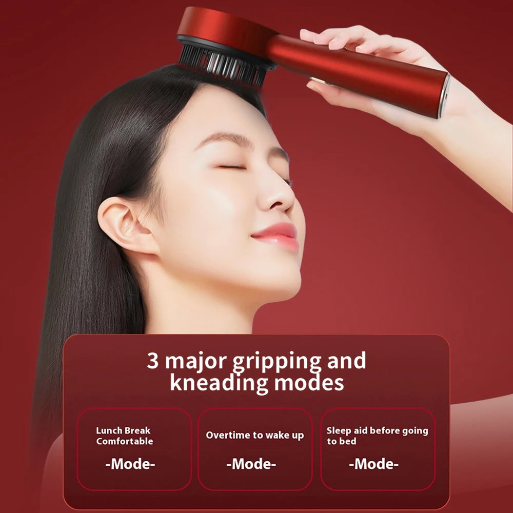 HairGlow™ Electric Scalp Massager Comb – Red Light & Anti-Hair Loss Therapy