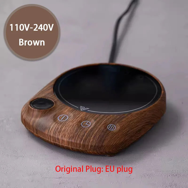 200W Walnut Wood Mug Warmer 5 Temperatures Timer