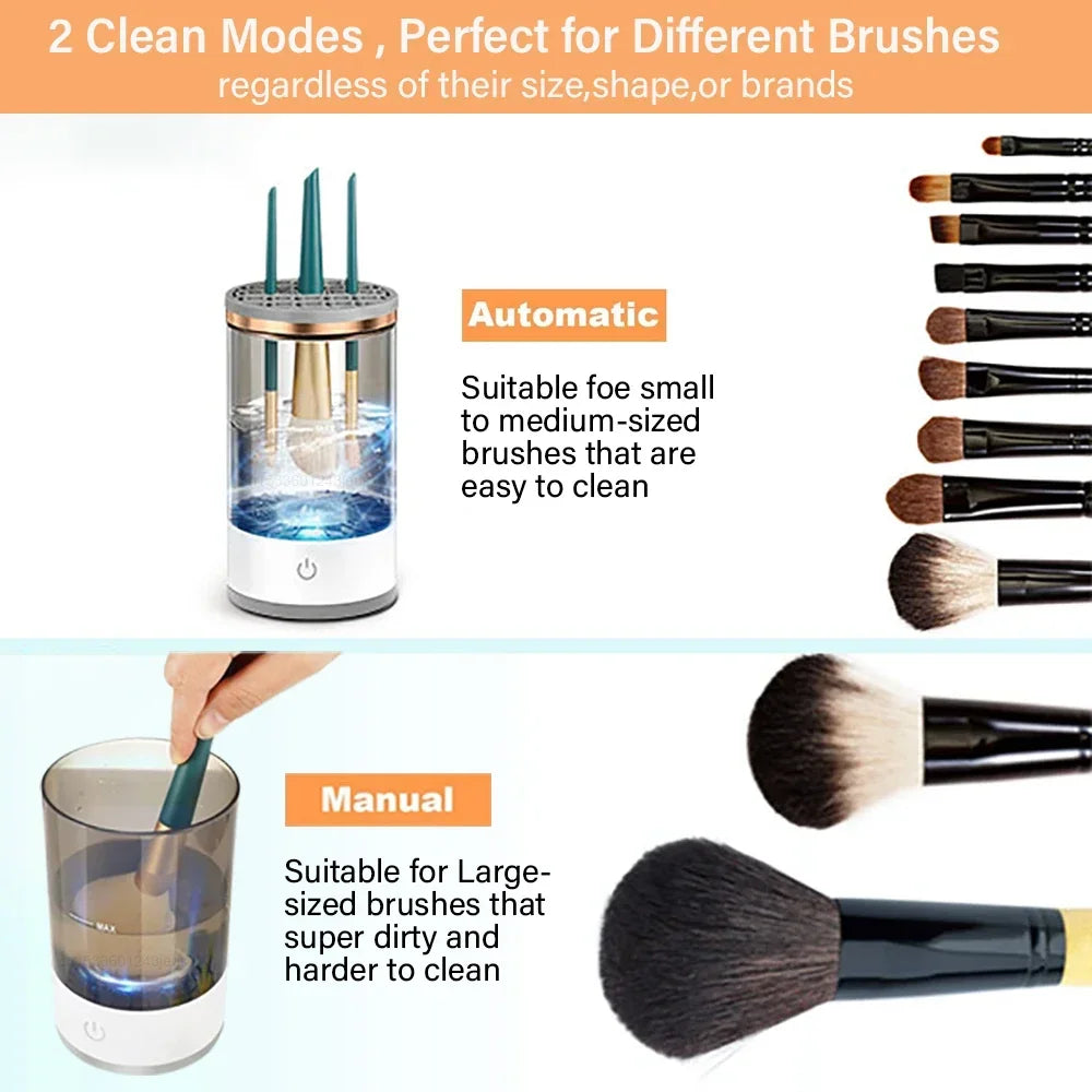 Electric Makeup Brush Cleaner – Rechargeable & Automatic