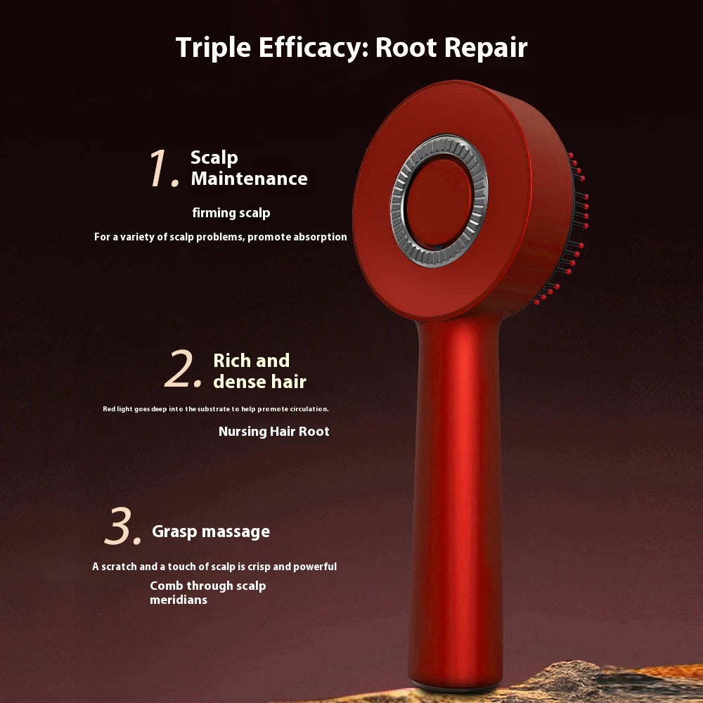 HairGlow™ Electric Scalp Massager Comb – Red Light & Anti-Hair Loss Therapy