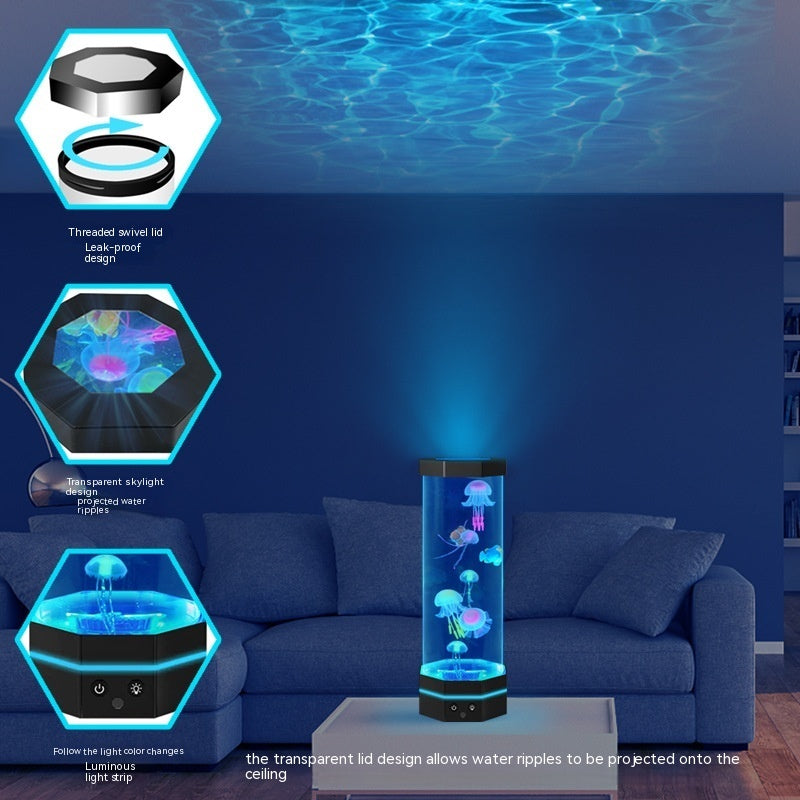 17-Color Changing Jellyfish Lava Lamp with Remote Control