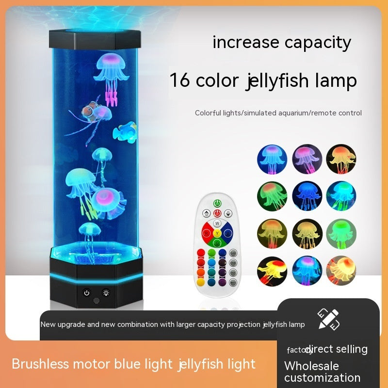 17-Color Changing Jellyfish Lava Lamp with Remote Control