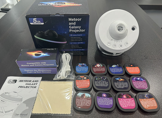 Dynamic Meteo 13-in-1 Ultra-Clear Galaxy Projector Lamp – 360° Rotating Planetarium Night Light for Kids & Space Lovers