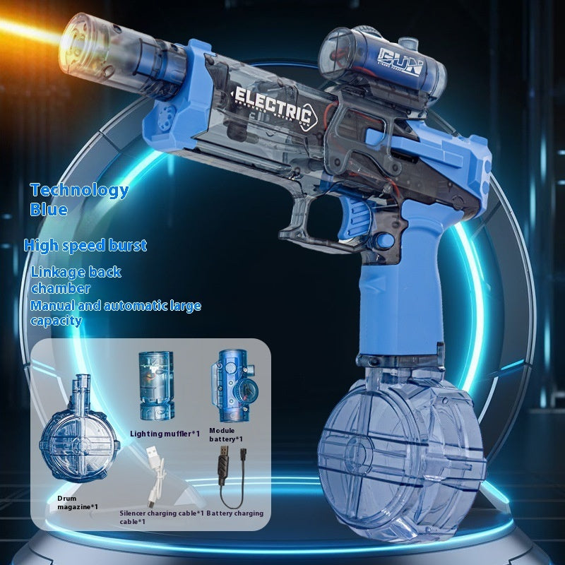 Fire Rat Electric Water Pistol – USB‑Rechargeable LED Spray Gun