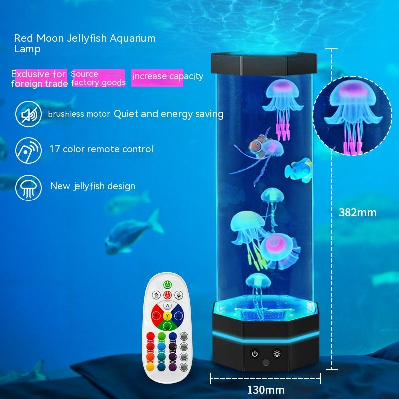 17-Color Changing Jellyfish Lava Lamp with Remote Control