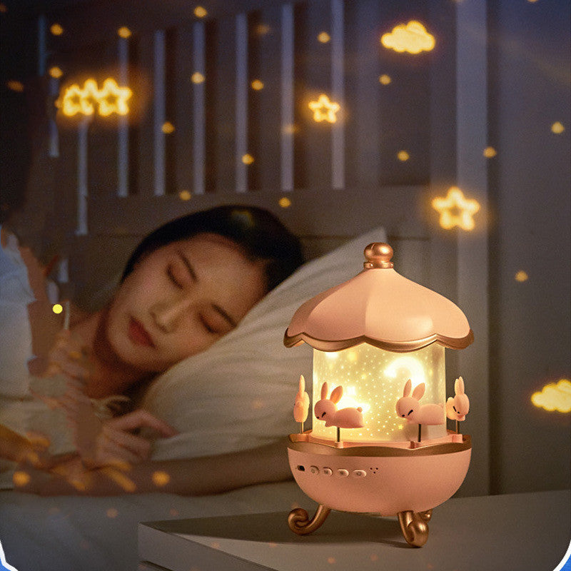 Kids Night Light Projector - Space Rotation LED Lamp with 12 Films
