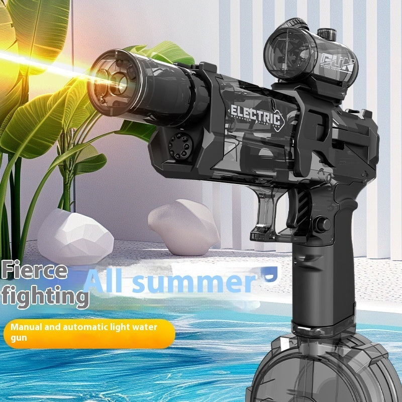 Fire Rat Electric Water Pistol – USB‑Rechargeable LED Spray Gun