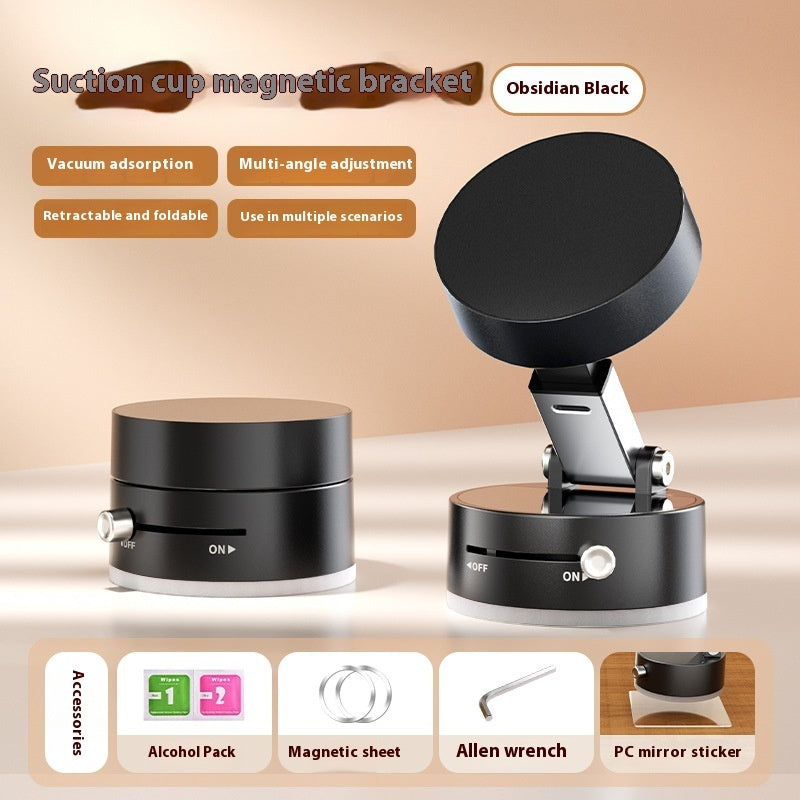 Foldable Magnetic Car Phone Mount – 360° Vacuum Suction with Hands-Free Navigation