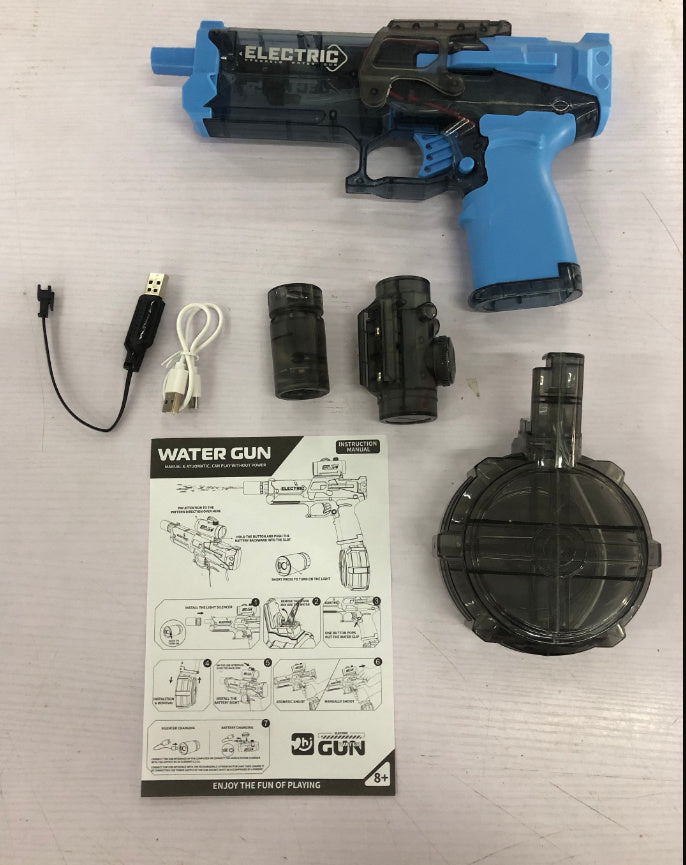 Fire Rat Electric Water Pistol – USB‑Rechargeable LED Spray Gun