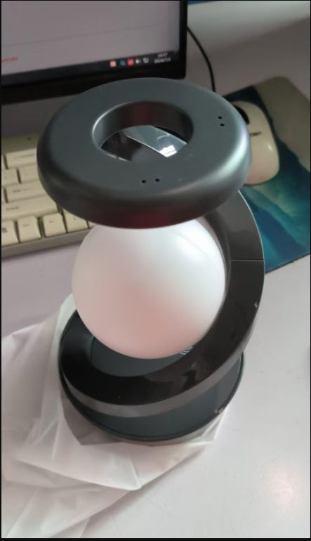 Rotating Moon Desk Lamp – Wireless Phone Charger & Touch Sensor Night Light