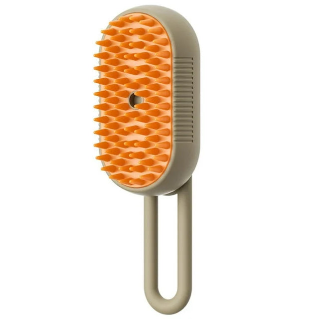3-in-1 Electric Pet Steam Brush – Grooming, Massage & Hair Removal