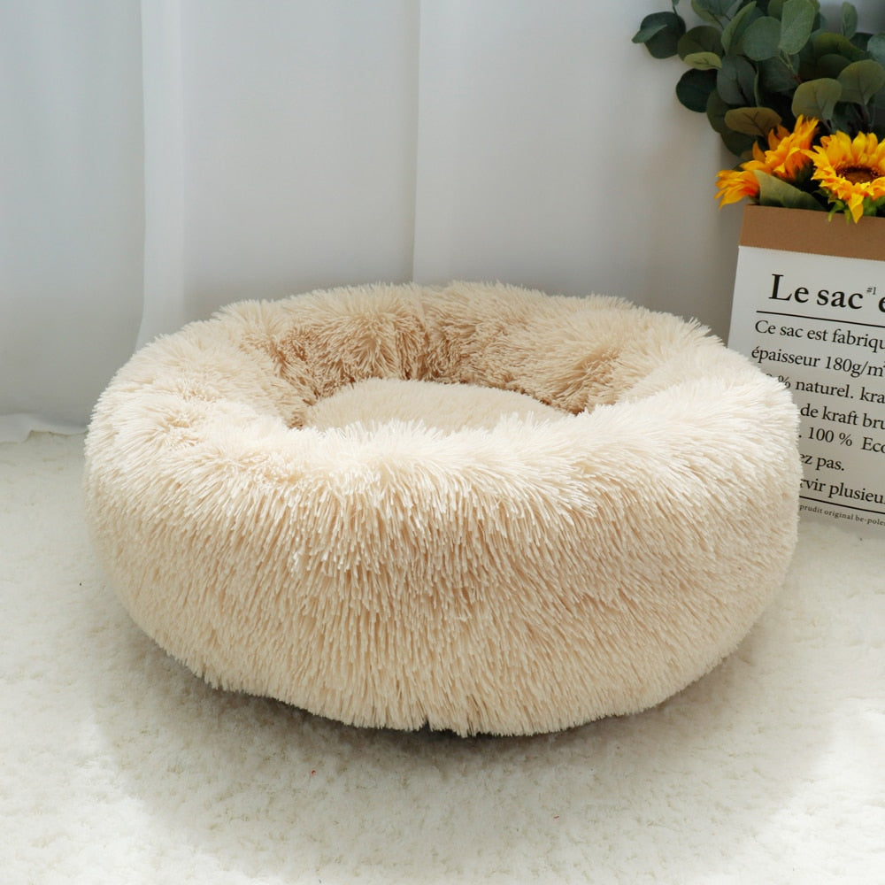 Warm Fleece Round Kennel House Pet Dog