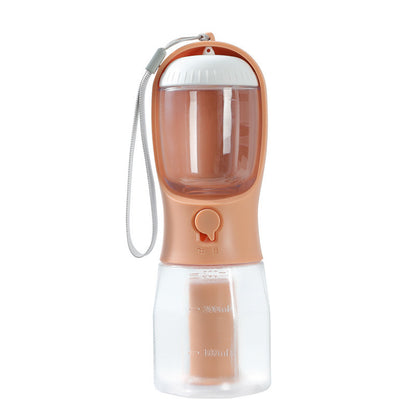 3-in-1 Portable Dog Water Bottle – Pet Cup with Food Container & Waste Bag Dispenser | Travel-Friendly Pet Accessory
