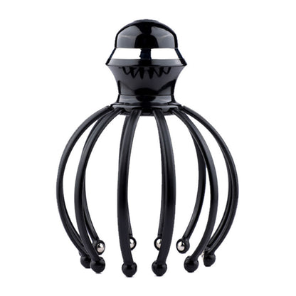 12-Claw Vibrating Scalp Massage Device - Black hair dryer diffuser on a white background