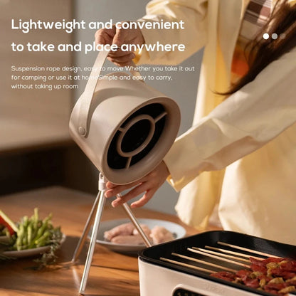 Portable Desktop Kitchen Hood – USB Rechargeable Mini Exhaust Fan for Smoke & Odor Removal