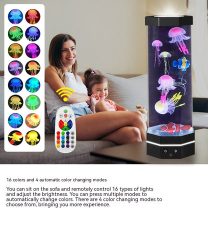 17-Color Changing Jellyfish Lava Lamp with Remote Control