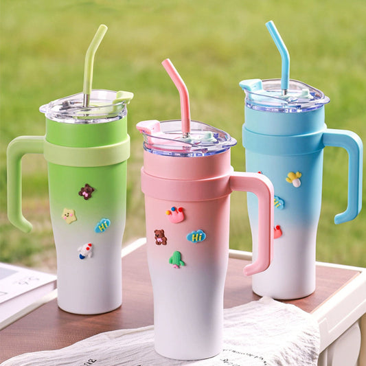 Stainless Steel Insulated Travel Mug – Large Capacity with Handle