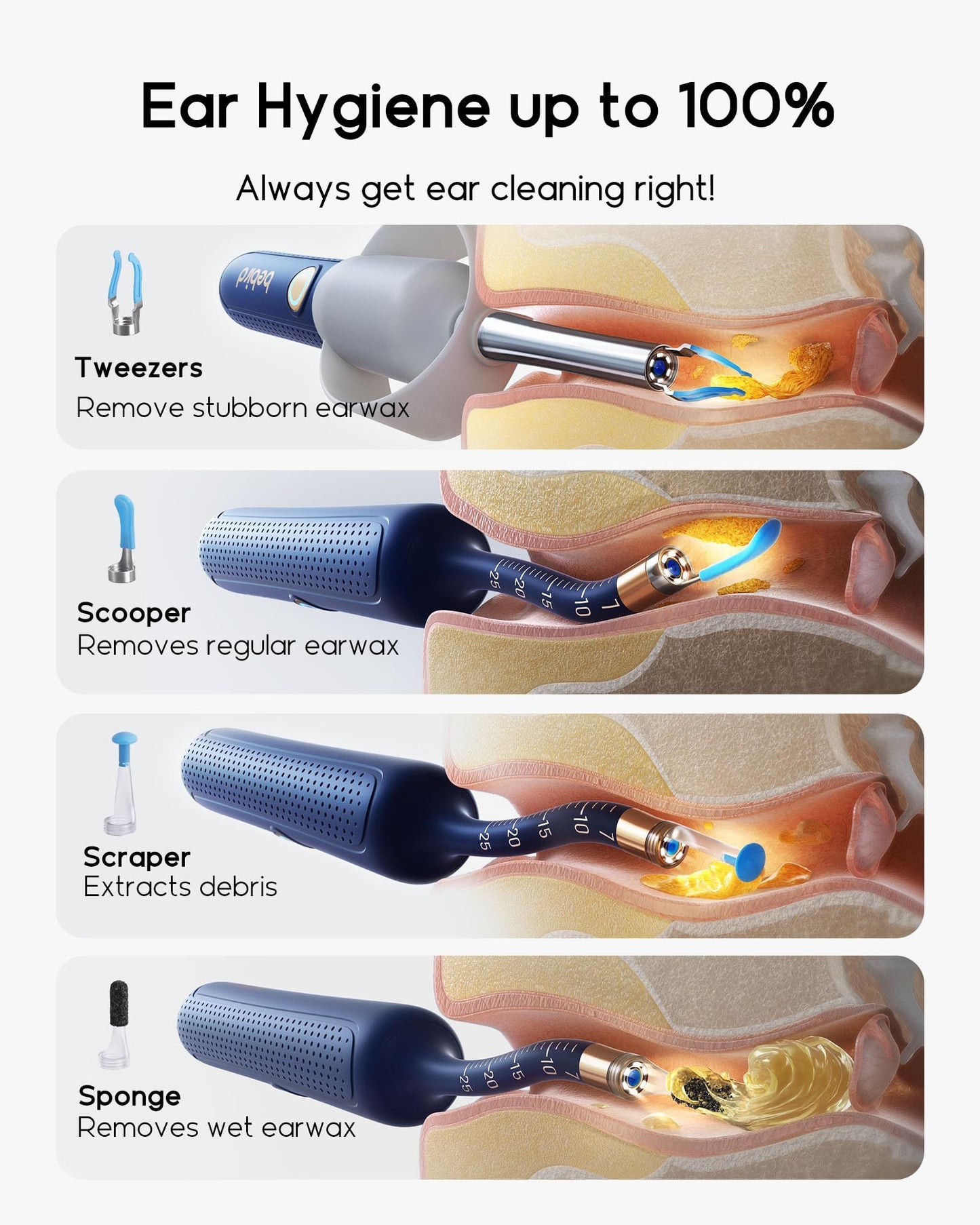 Smart Wireless Endoscope Ear Cleaning Tool