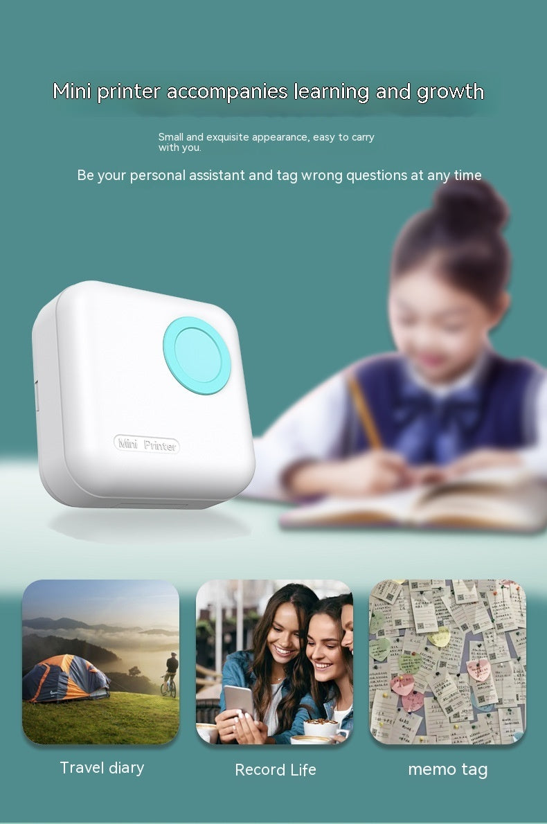 Mini Portable Thermal Printer – Wireless Photo & Label Printer for iOS and Android