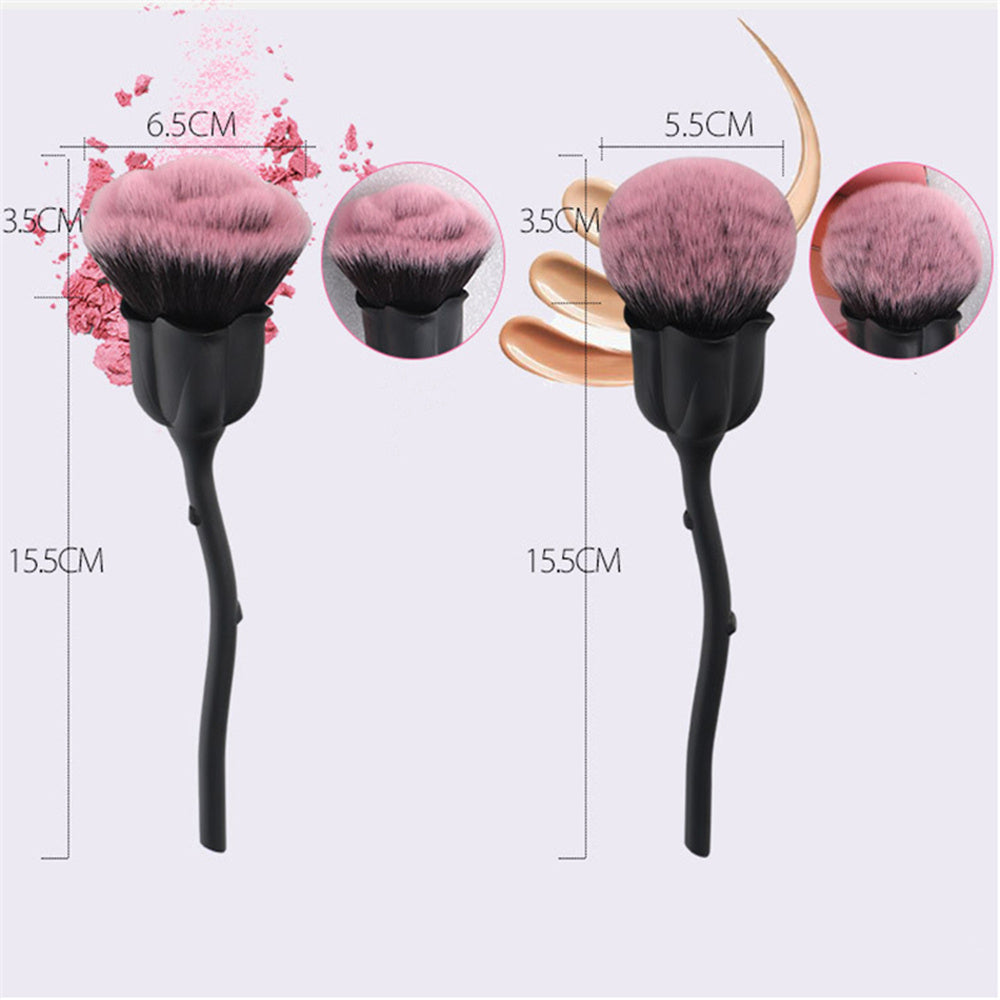 Rose Makeup Brush – Soft Blending & Powder Brush with Floral Handle