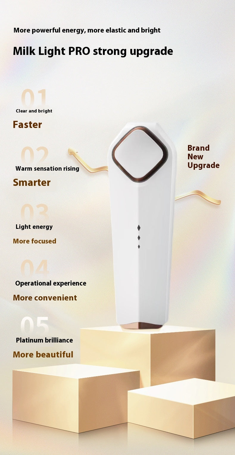 Milk Light PRO upgrade on a white background with text highlighting features.