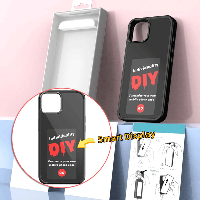 E-Ink Display Phone Case – Battery-Free Personalized Projection Cover for iPhone/Android