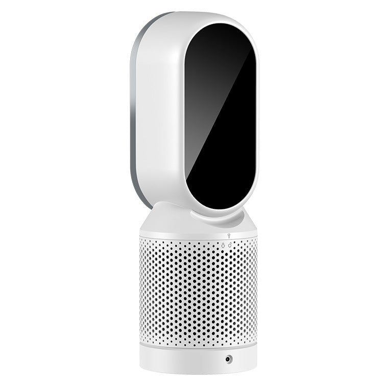 White Noise Ionizer Humidifier Purifier -
White air purifier with a black filter on a white background