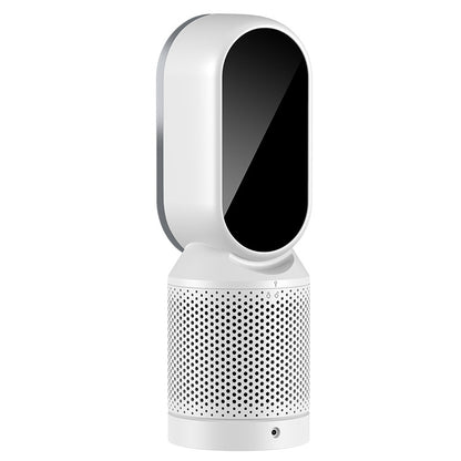 White Noise Ionizer Humidifier Purifier -
White air purifier with a black filter on a white background