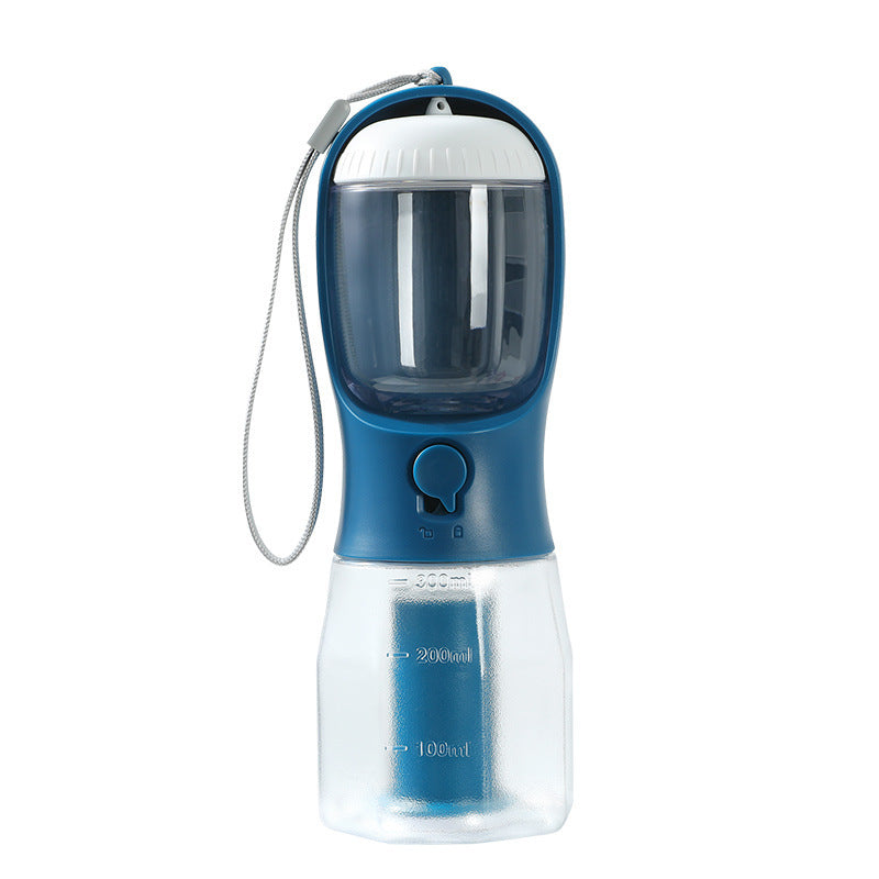 3-in-1 Portable Dog Water Bottle – Pet Cup with Food Container & Waste Bag Dispenser | Travel-Friendly Pet Accessory