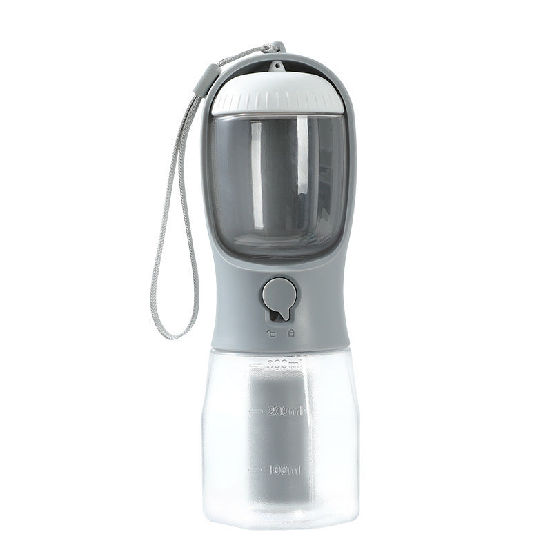 3-in-1 Portable Dog Water Bottle – Pet Cup with Food Container & Waste Bag Dispenser | Travel-Friendly Pet Accessory
