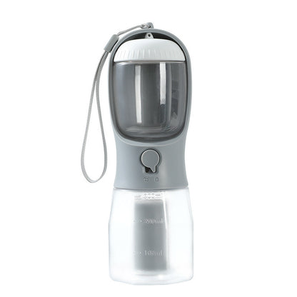 3-in-1 Portable Dog Water Bottle – Pet Cup with Food Container & Waste Bag Dispenser | Travel-Friendly Pet Accessory