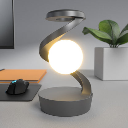 Rotating Moon Desk Lamp – Wireless Phone Charger & Touch Sensor Night Light