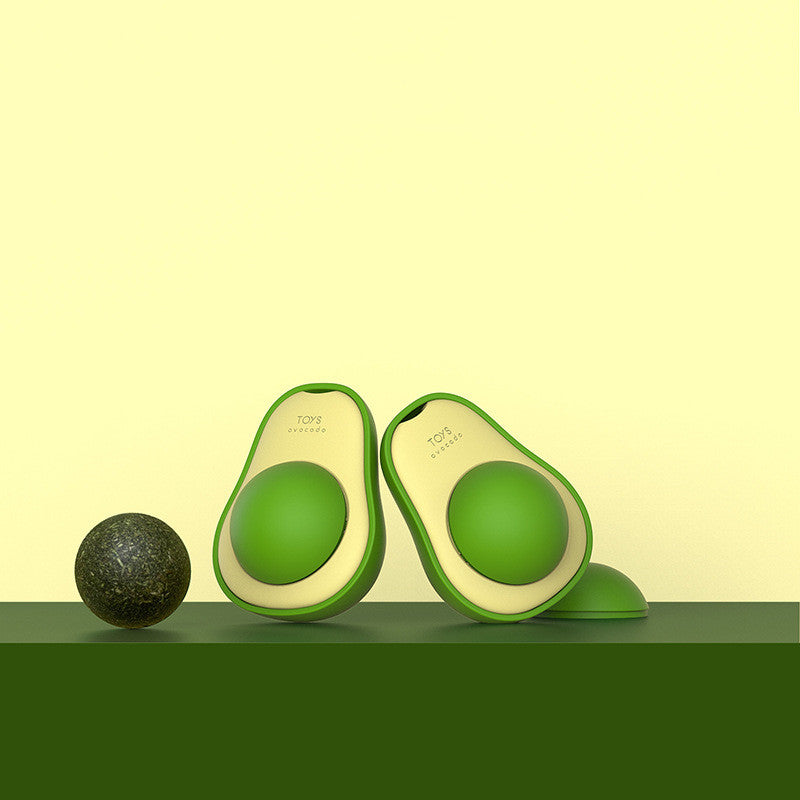 Avocado-themed slippers on a green and beige background