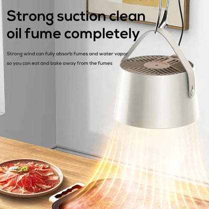 Portable Desktop Kitchen Hood – USB Rechargeable Mini Exhaust Fan for Smoke & Odor Removal