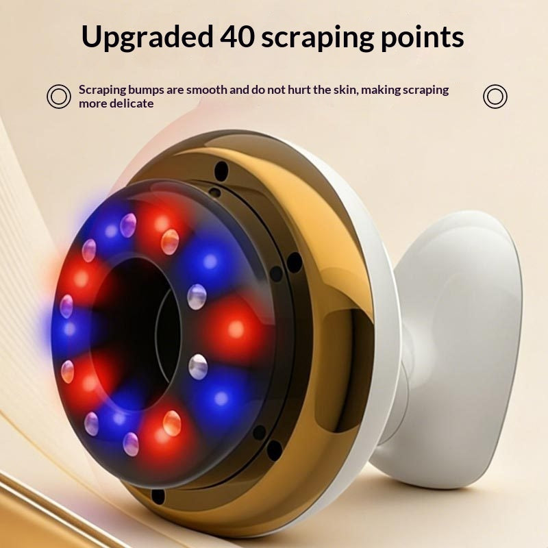Product with LED lights on a beige background, labeled 'Upgraded 40 scraping points'.