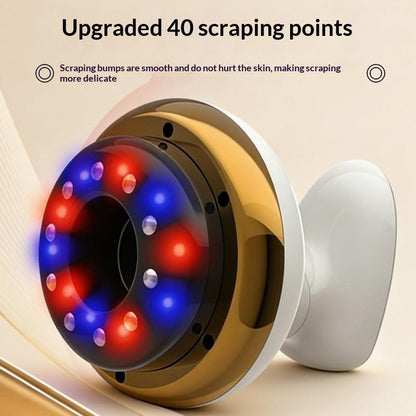 Product with LED lights on a beige background, labeled 'Upgraded 40 scraping points'.