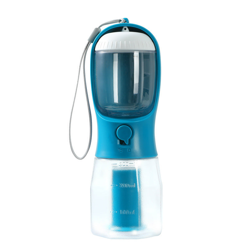 3-in-1 Portable Dog Water Bottle – Pet Cup with Food Container & Waste Bag Dispenser | Travel-Friendly Pet Accessory